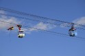 Koelner Seilbahn Gondel blieb haengen Koeln Linksrheinisch P479